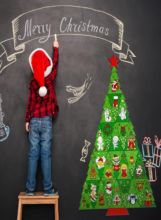 مارسبارك مجموعة مارسبارك من 27 ملصقًا لتلوين شجرة عيد الميلاد للأطفال، مثالية للأعمال اليدوية الشتوية، حيث يمكنك تلوين مشاهدك الخاصة. نشاط رائع للأطفال في المنزل أو الفصل الدراسي أو كهدية للحفلات. - Image 5